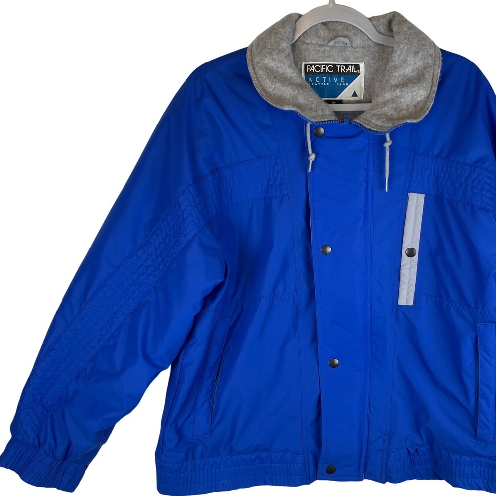 Vintage Pacific Trail Active Blue Ski Jacket Mens Small Fleece Lined‎ Retro 90s